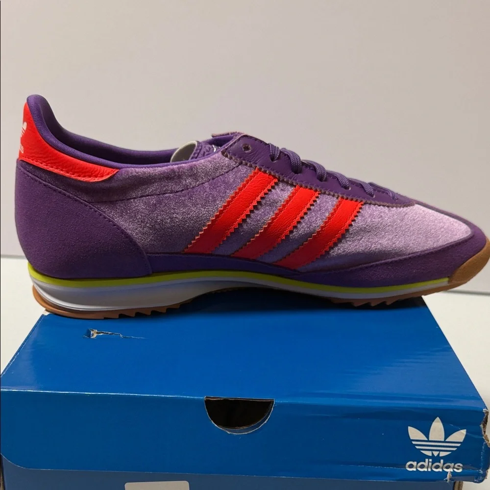 adidas Women's Purple and Red Sneakers - Picture 4 of 7